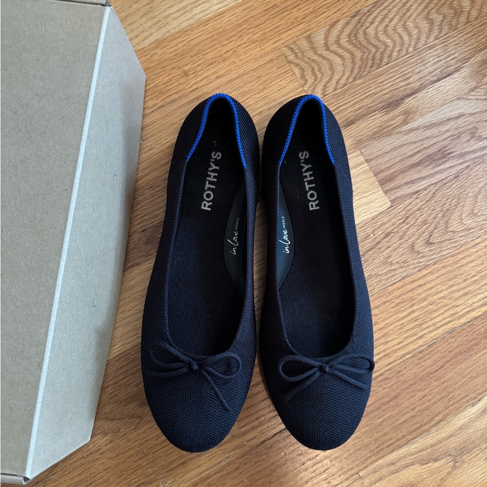 Rothy's Black Ballet Flats with Rounded Toe